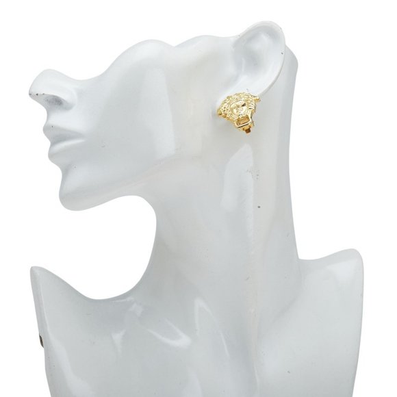 Versace Medusa Earrings, Gold Plated, Women's, VERSACE